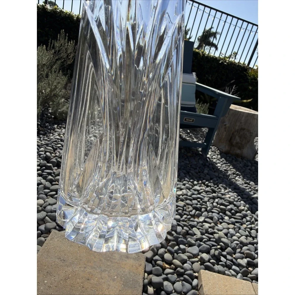 Vintage Block Crystal Decanter with Stopper - excellent cond. 16